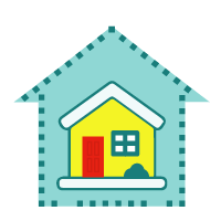 Stylized home icon - Home Buy Cash
