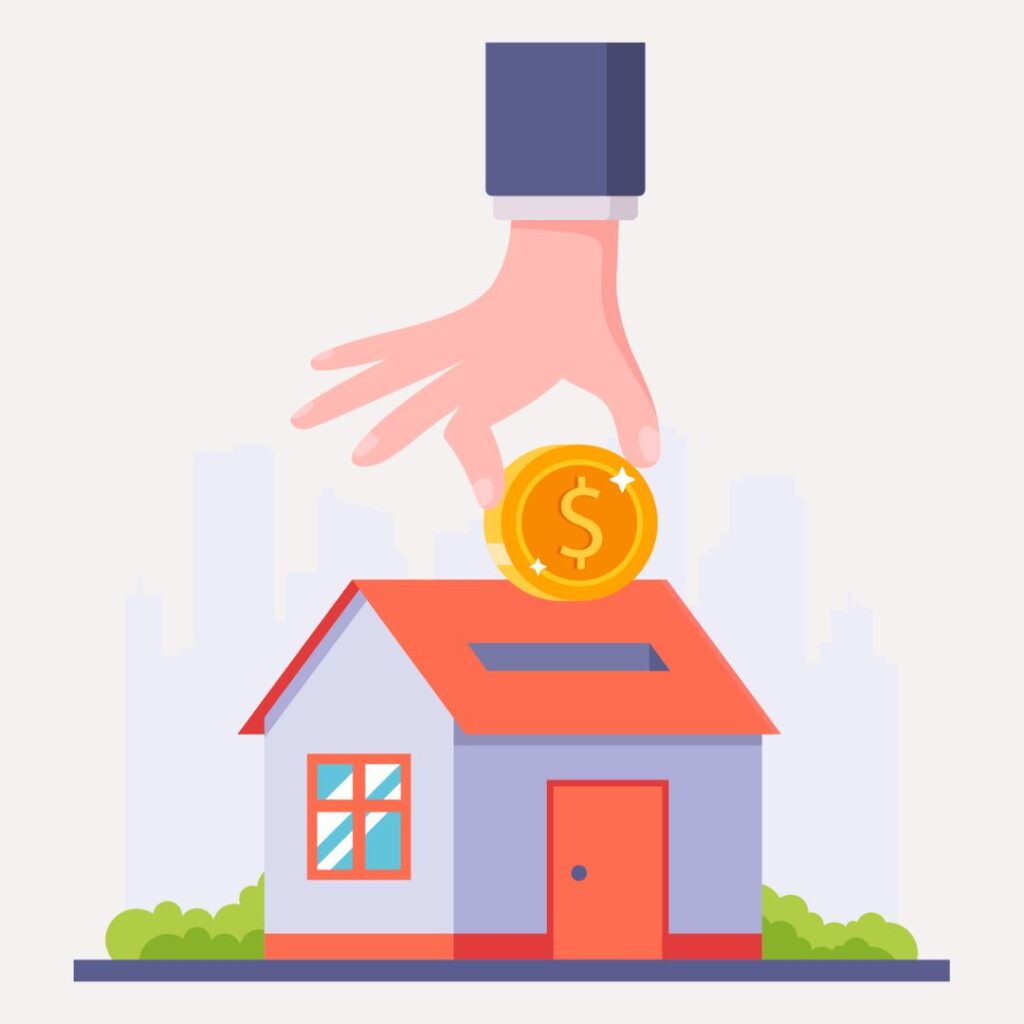 Home as a coin bank and a coin - Home Buy Cash